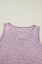 Solid Tank Top & Drawstring Jogger Pants Set
