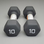 CAP (2 PACK) Neoprene Coated Dumbbells 10 lbs Each Grey SDN5-010 (New)