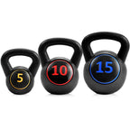 NLW Premium Cement-Filled Kettlebell – Extra-Wide Grip Arm & Strength Trainer