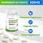 Magnesium Glycinate  – 240 Capsules – High Absorption Magnesium Supplement for Relaxation, Calmness & Muscle Support – Gentle on Stomach – Made in USA