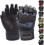 MRX Weightlifting Gloves for Gym Workout Training Long Wrist Strap