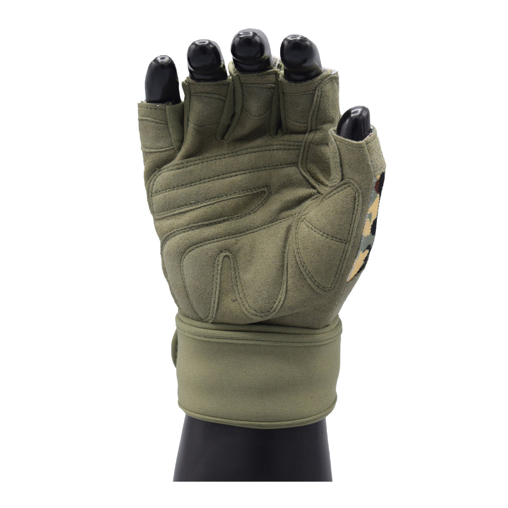 MRX Weightlifting Gloves for Gym Workout Training Long Wrist Strap