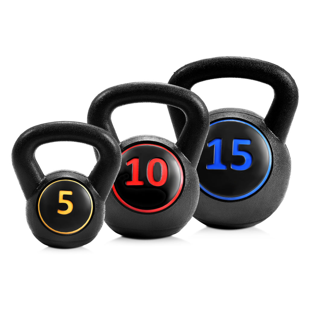 NLW Premium Cement-Filled Kettlebell – Extra-Wide Grip Arm & Strength Trainer