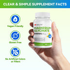 Magnesium Glycinate  – 240 Capsules – High Absorption Magnesium Supplement for Relaxation, Calmness & Muscle Support – Gentle on Stomach – Made in USA