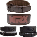MRX Weight Lifting Belt Leather 4 Inches Wide Back Support Powerlifting Belts for Men Women