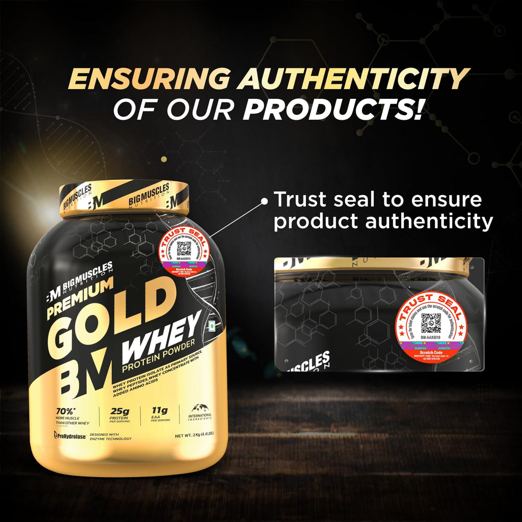 Big Muscles Nutrition Premium Gold Whey Protein-Multiple Flavors