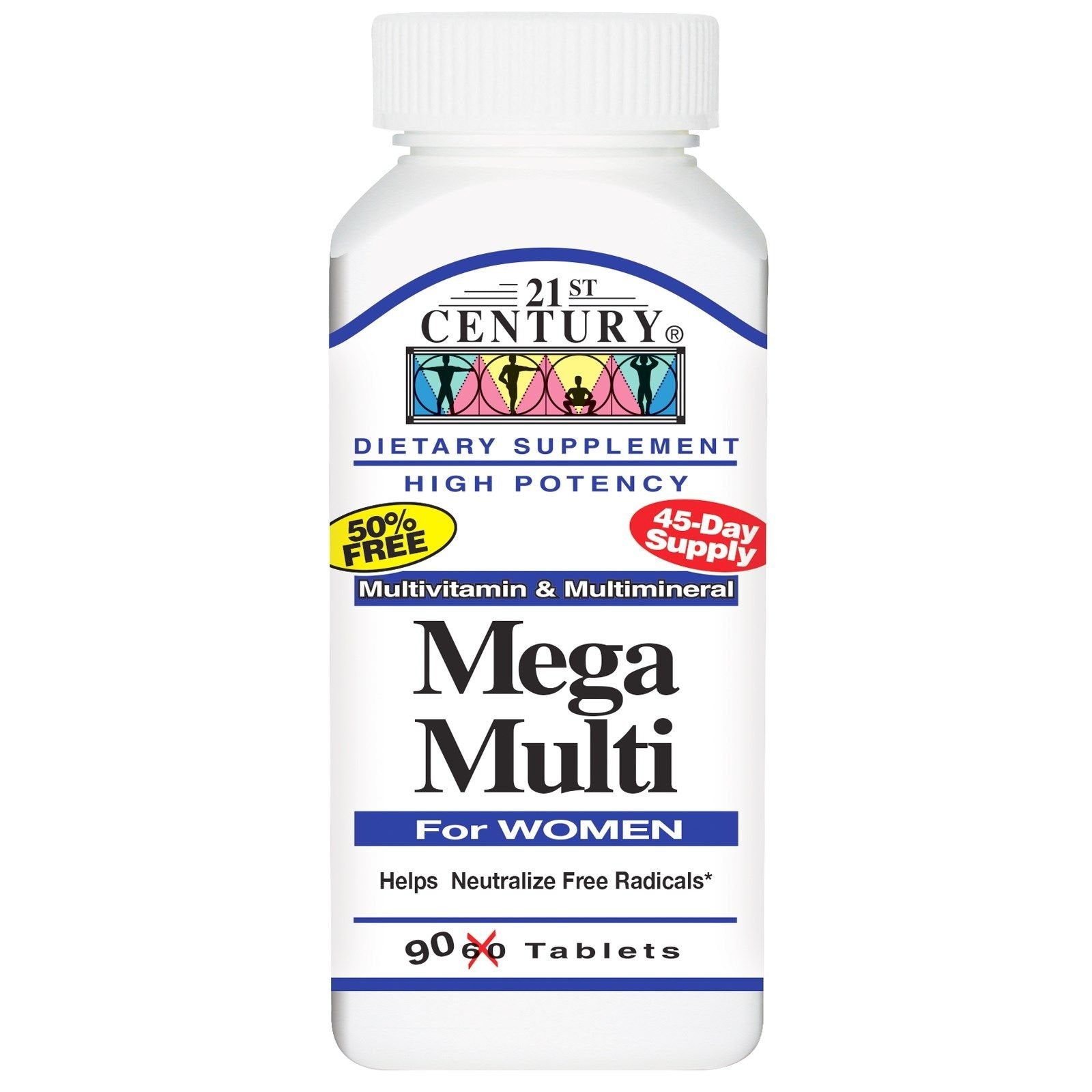 21st Century Mega Multi For Women, Multivitamin, Tablets