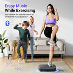 NLW Whole Body Vibration Plate Exercise Machine – 99 Speeds, Bluetooth, LED Lights & Resistance Bands for Fat Burn & Lymphatic Drainage