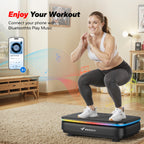 NLW Whole Body Vibration Plate Exercise Machine – 99 Speeds, Bluetooth, LED Lights & Resistance Bands for Fat Burn & Lymphatic Drainage