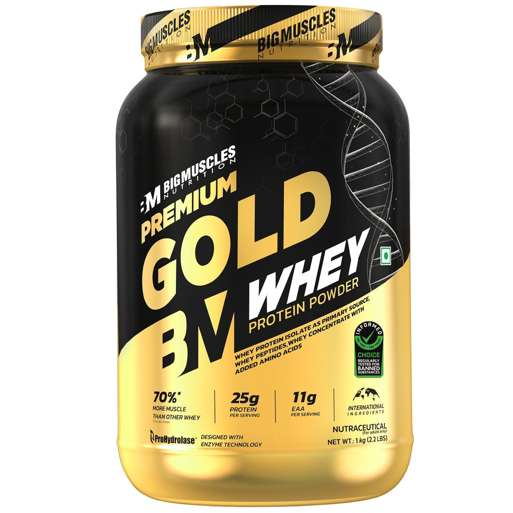 Big Muscles Nutrition Premium Gold Whey Protein-Multiple Flavors