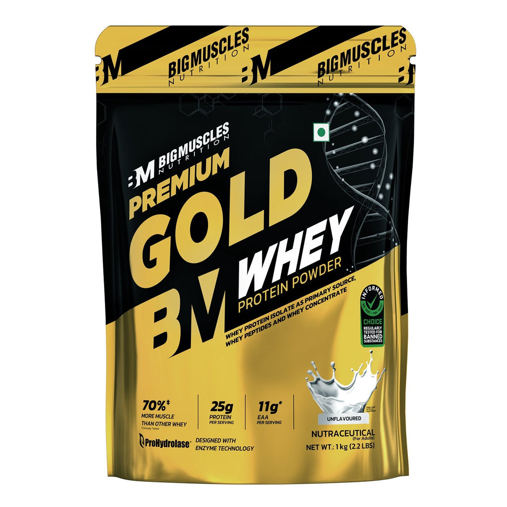 Big Muscles Nutrition Premium Gold Whey Protein-Multiple Flavors