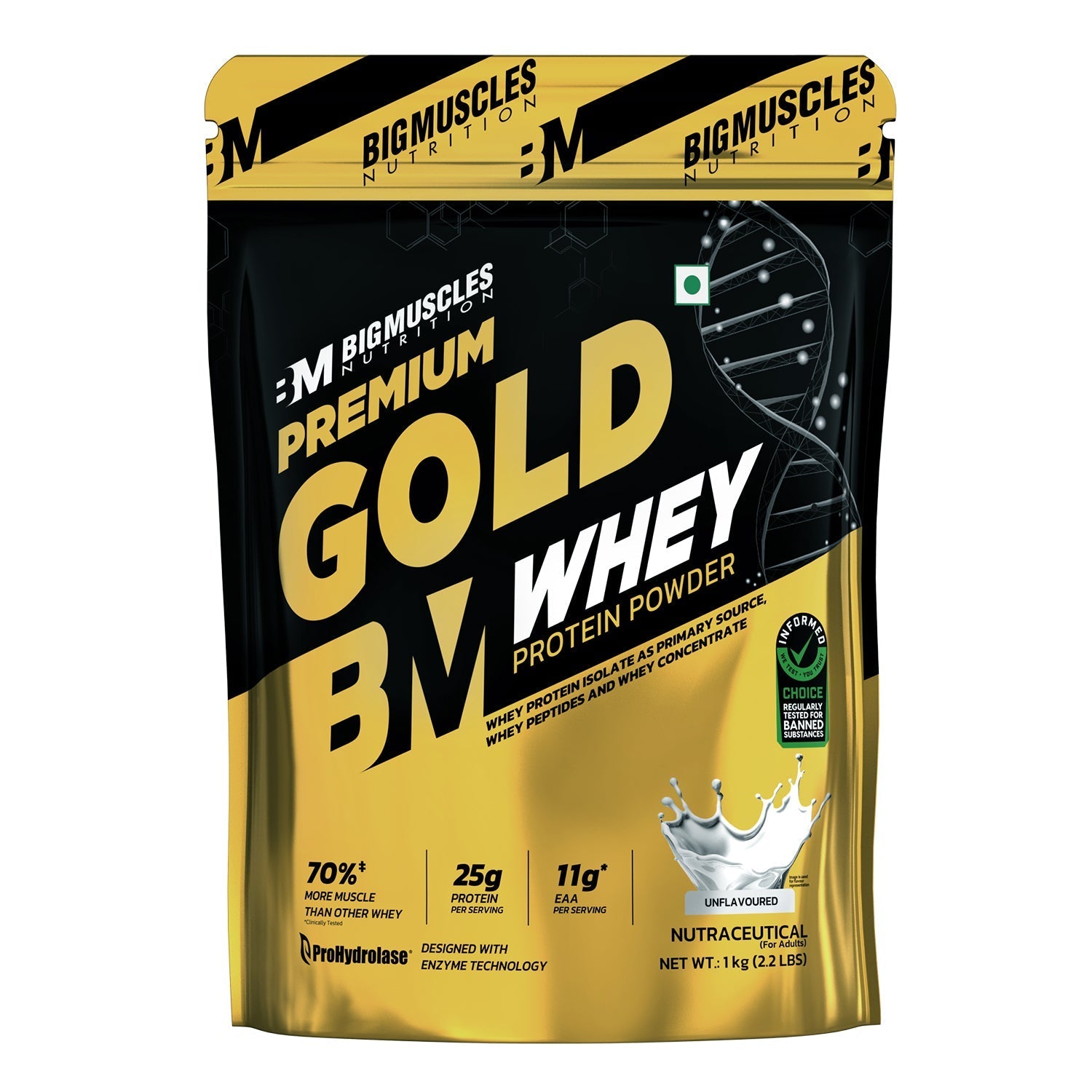 Big Muscles Nutrition Premium Gold Whey Protein-Multiple Flavors