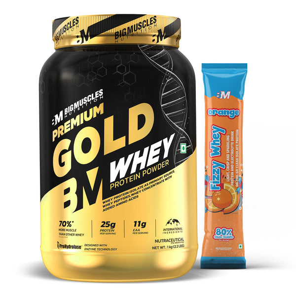 Big Muscles Nutrition Premium Gold Whey Protein-Multiple Flavors
