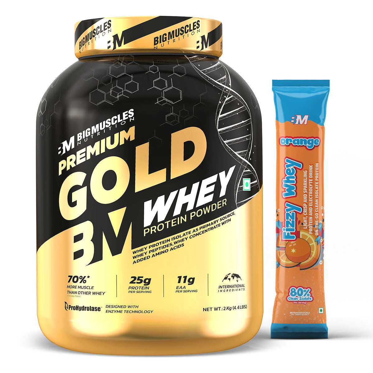 Big Muscles Nutrition Premium Gold Whey Protein-Multiple Flavors