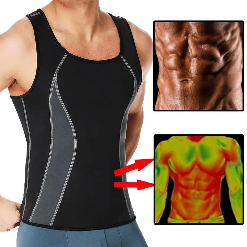 Men Slimming Body Shaper Zipper Black Chest Compression Shirt