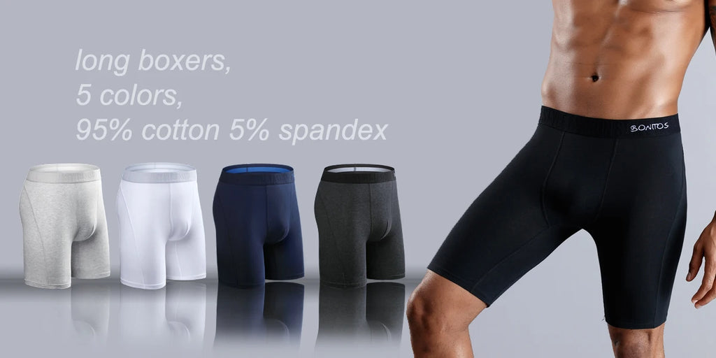 NLW Premium Men's Cotton Boxer Shorts (5-Piece Set) – Breathable High-Stretch Comfort Underwear