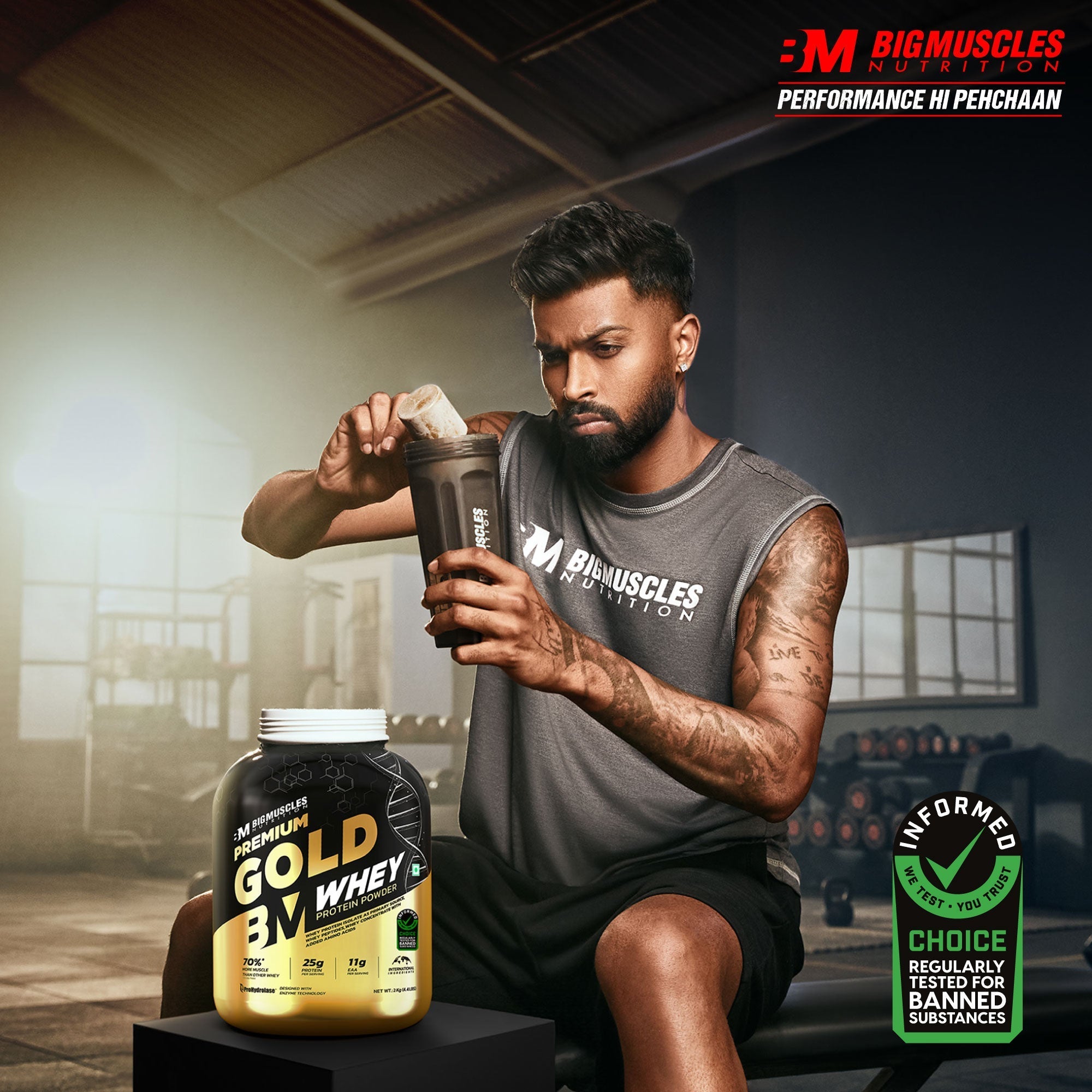 Big Muscles Nutrition Premium Gold Whey Protein-Multiple Flavors