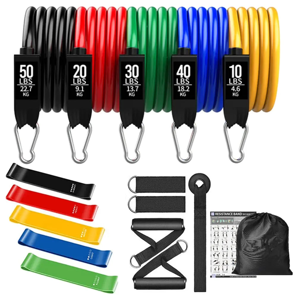 150lb Resistance Band Set for Home Workouts