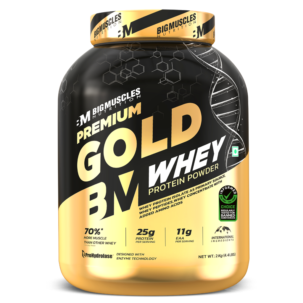Big Muscles Nutrition Premium Gold Whey Protein-Multiple Flavors