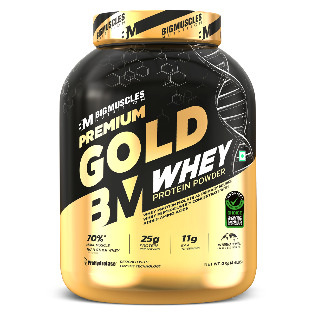Big Muscles Nutrition Premium Gold Whey Protein-Multiple Flavors