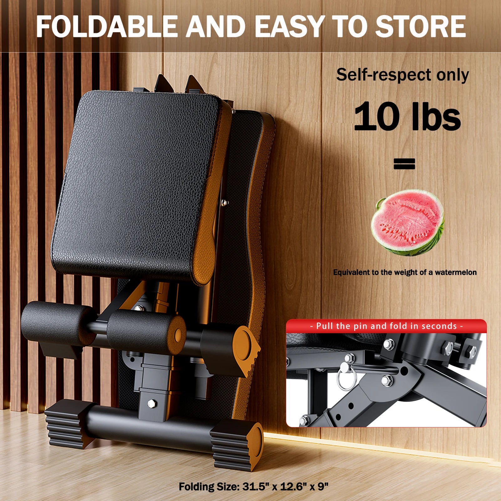 NLW Multi-Purpose Adjustable Weight Bench – 1000 lbs Heavy Duty Folding Dumbbell Bench for Home Gym Full Body Strength Training