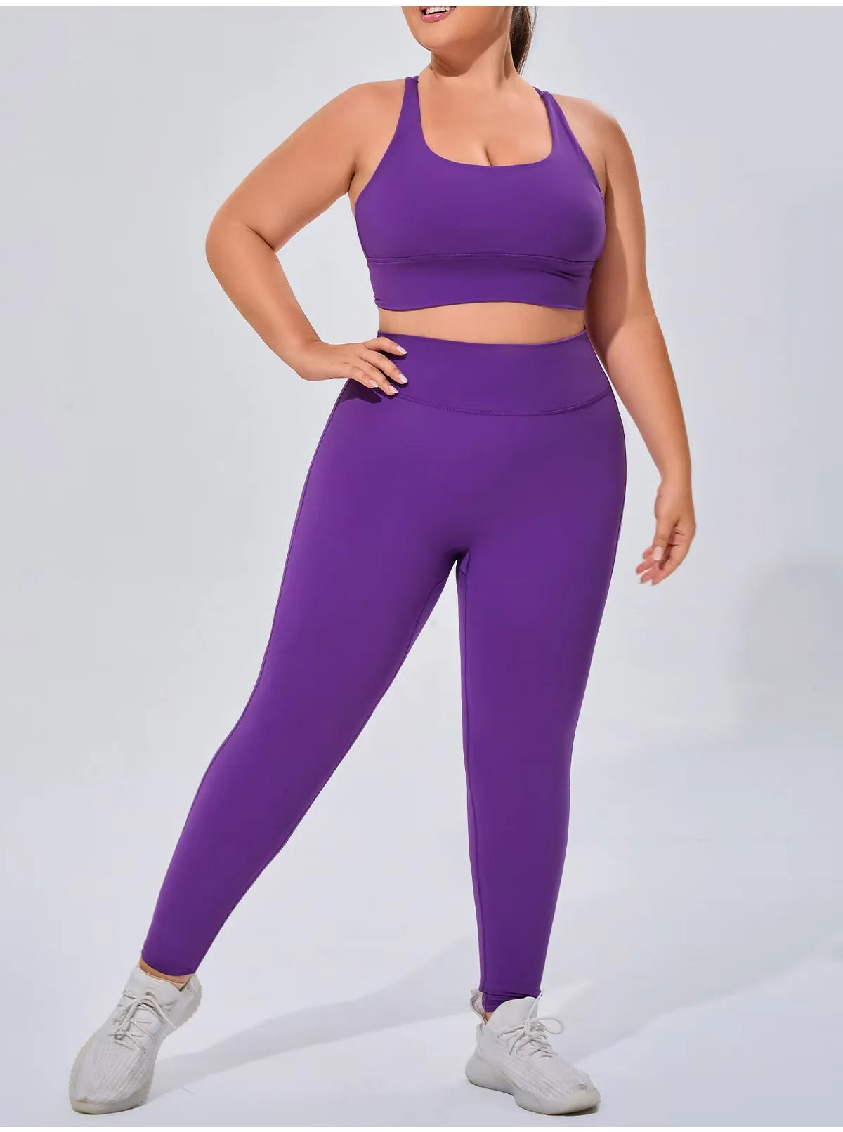 NLW Plus Seamless 2-Piece Fitness Set – High-Performance Quick-Dry Workout Suit