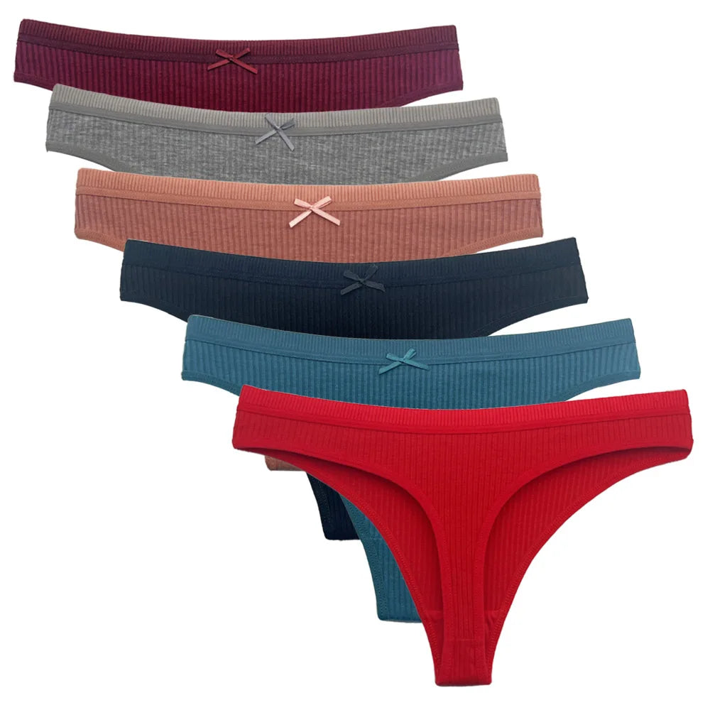 NLW 5-Pack Everyday Solid Cotton Thongs