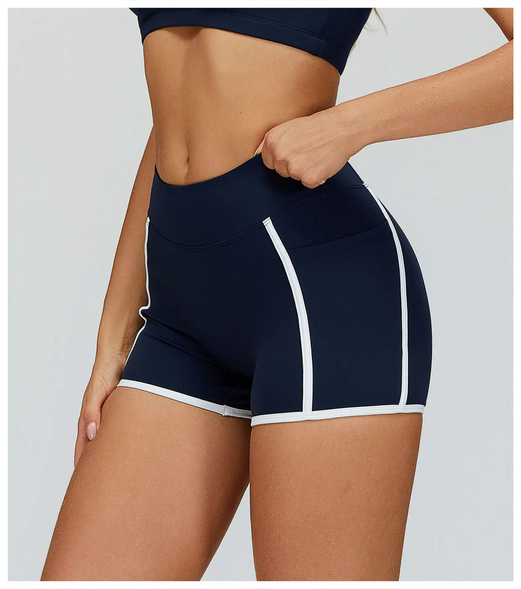 High-Waist Push-Up Yoga Shorts