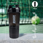 NLW 3 Layers Shaker Protein Bottle