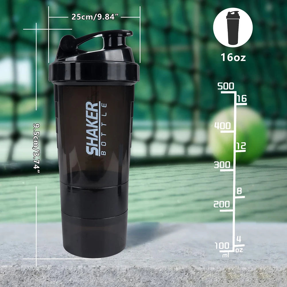 NLW 3 Layers Shaker Protein Bottle