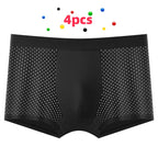 NLW Men's Athletic Knit Boxer Briefs | Moisture-Wicking 4-Way Stretch Underwear