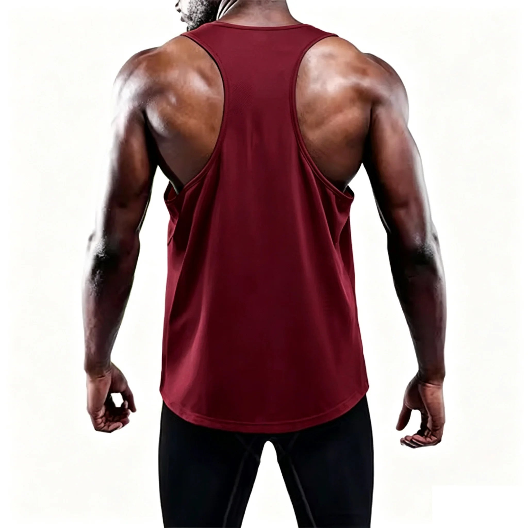 NLW Slim-Fit Quick-Dry Gym Vest – Modern Square-Collar Bodybuilding Training Tank Top