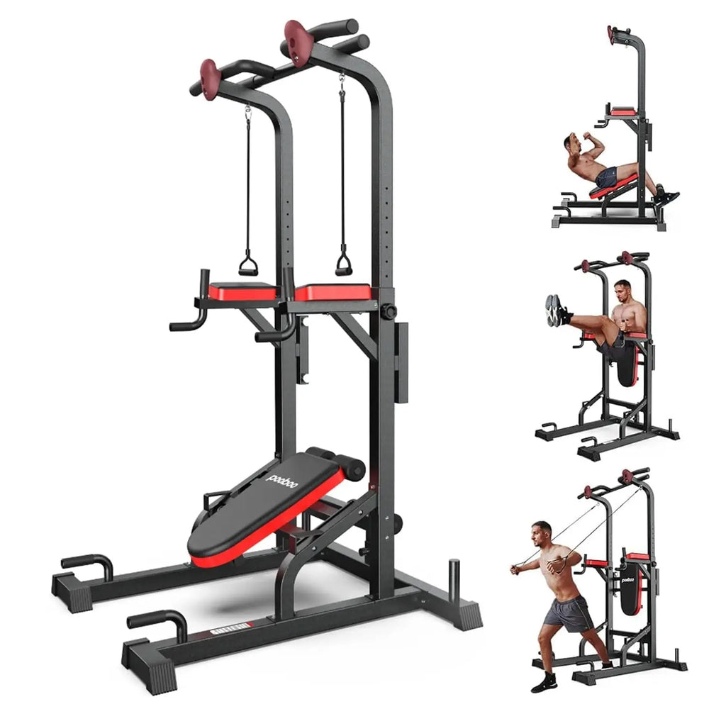 NLW -Pooboo Power Tower Dip Station Pull Up Bar