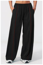 Loose Fit Contrasting Lines Sports Pants | Women's UV-Protection Yoga & Fitness Pants