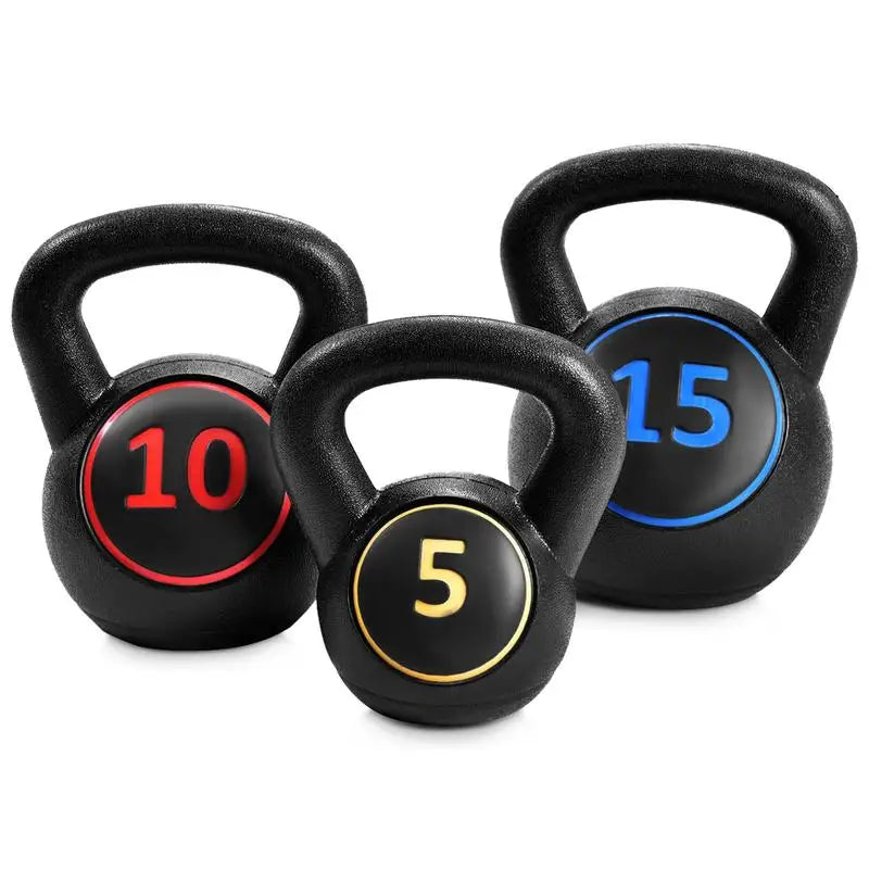 NLW Premium Cement-Filled Kettlebell – Extra-Wide Grip Arm & Strength Trainer