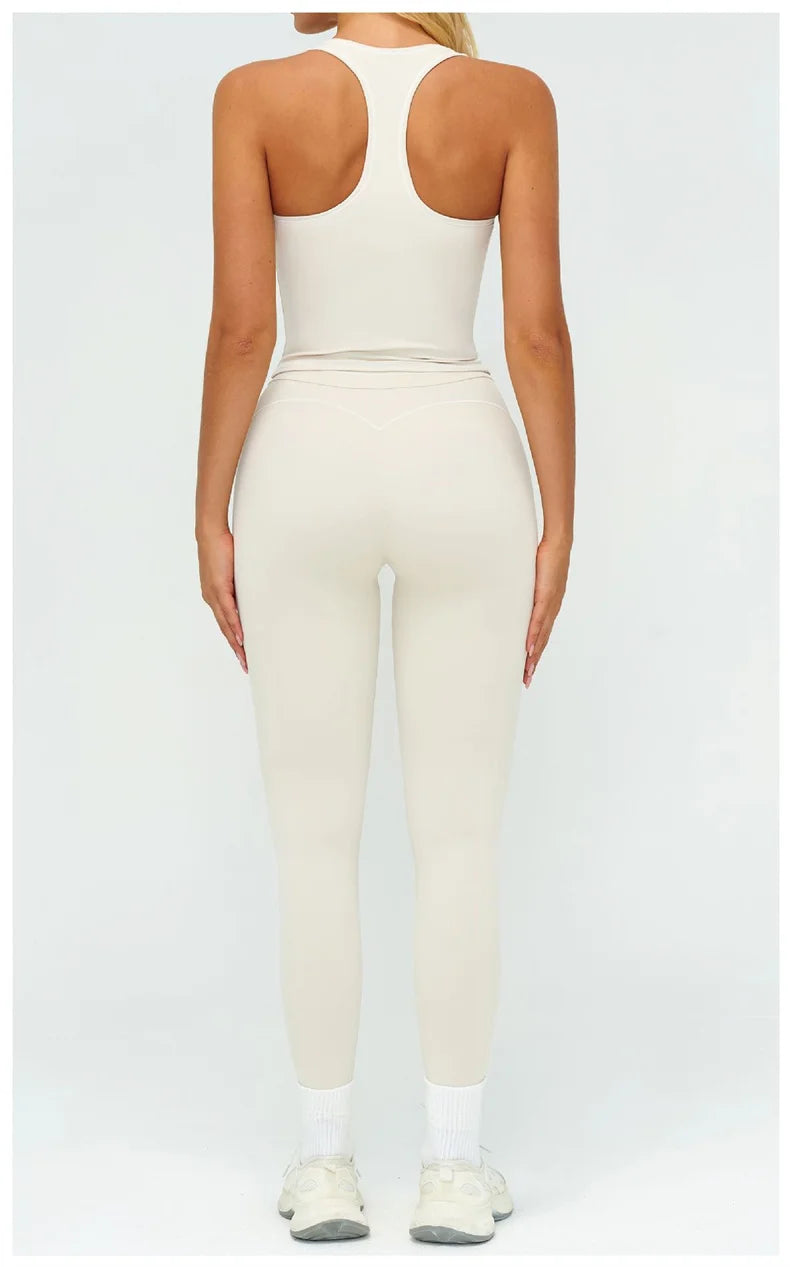 NLW Buttery-Soft V-Back Yoga Set - 2-Piece