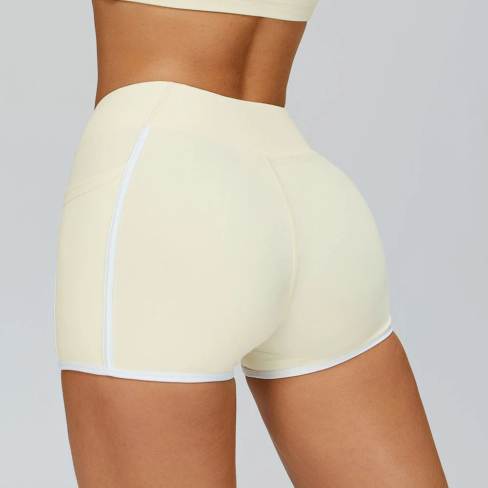 High-Waist Push-Up Yoga Shorts