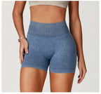 Sand Washed Seamless Yoga Shorts | High-Waist Butt-Lift Workout Shorts