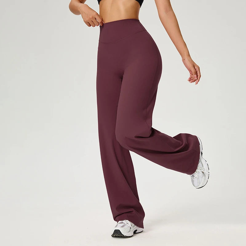 NLW Second-Skin Flared Leggings – Ultra-Elastic High-Waist Studio Yoga Pants