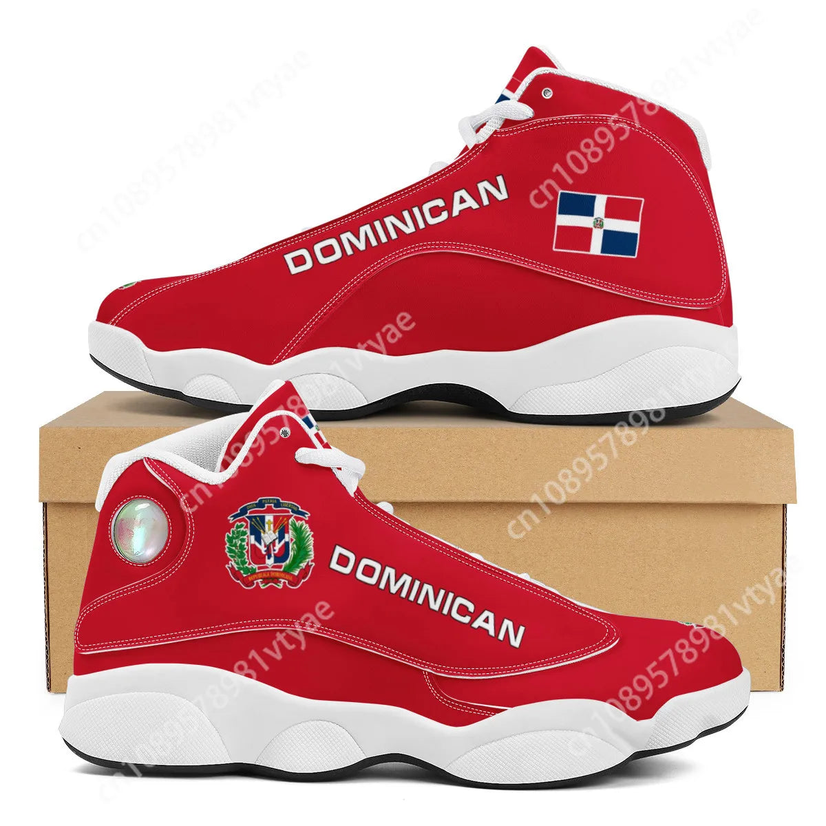 NLW "Orgullo" Dominican Heritage Basketball Shoes – Custom Print-On-Demand Sneakers