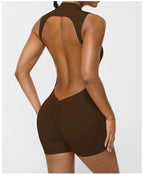 NLW Sexy V-Back One-Piece Yoga Jumpsuit