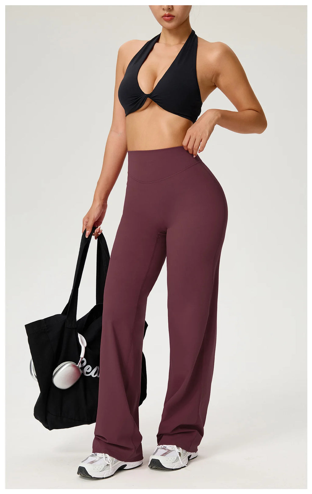 NLW Second-Skin Flared Leggings – Ultra-Elastic High-Waist Studio Yoga Pants