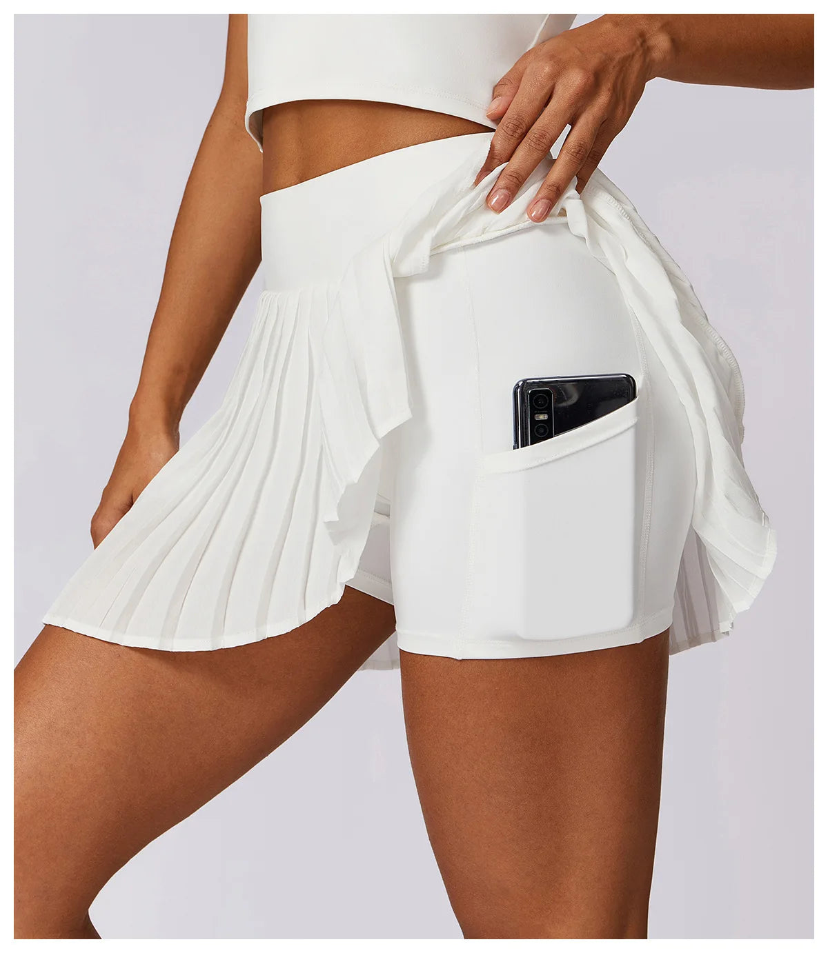 Solid Sports Running & Dance Skirt
