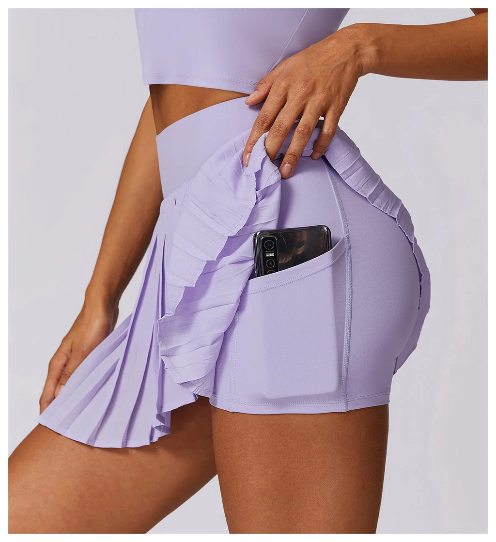 Solid Sports Running & Dance Skirt