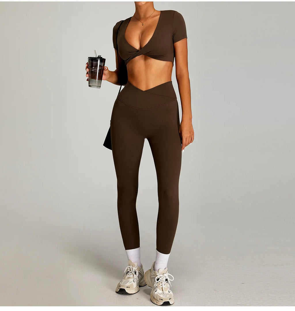 Sexy Short-Sleeve Workout & Yoga Tee