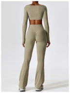 NLW Elite Seamless 2-Piece Yoga Set – High-Performance Compressed Fitness Suit