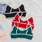 LW Kinetic Contrast Activewear Set – Women's Seamless Suspender Bra & Sculpting Fitness Leggings