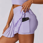 Solid Sports Running & Dance Skirt