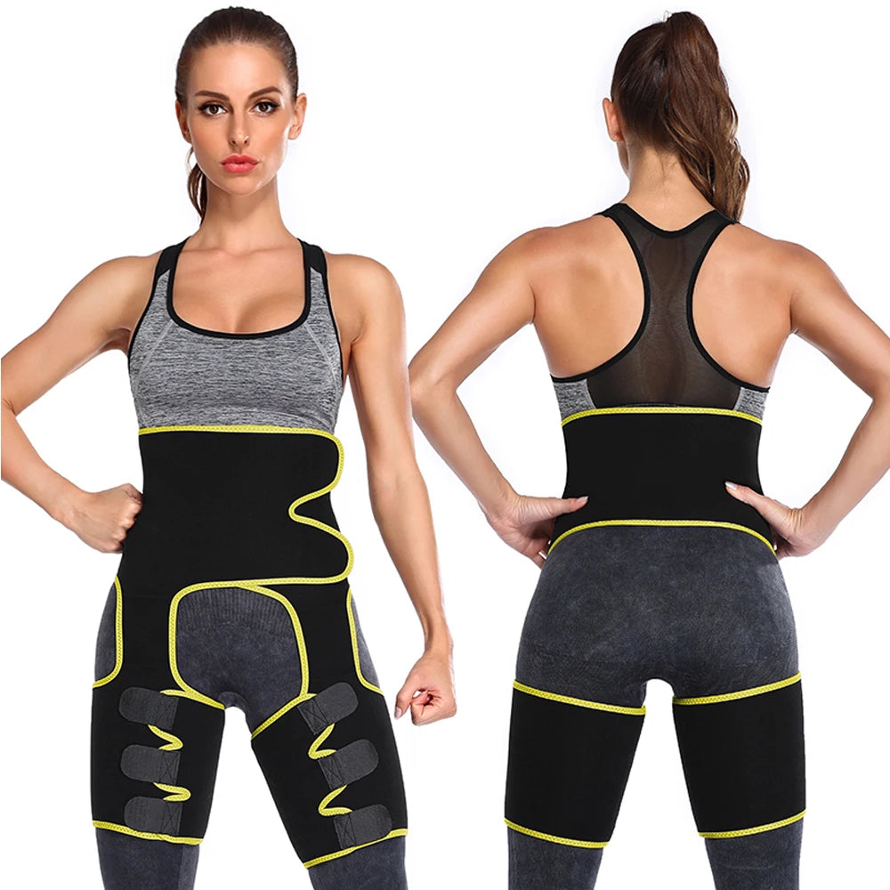 NLW 3-in-1 Waist Trainer & Thigh Trimmer – High-Waist Butt Lifting Sweat Belt