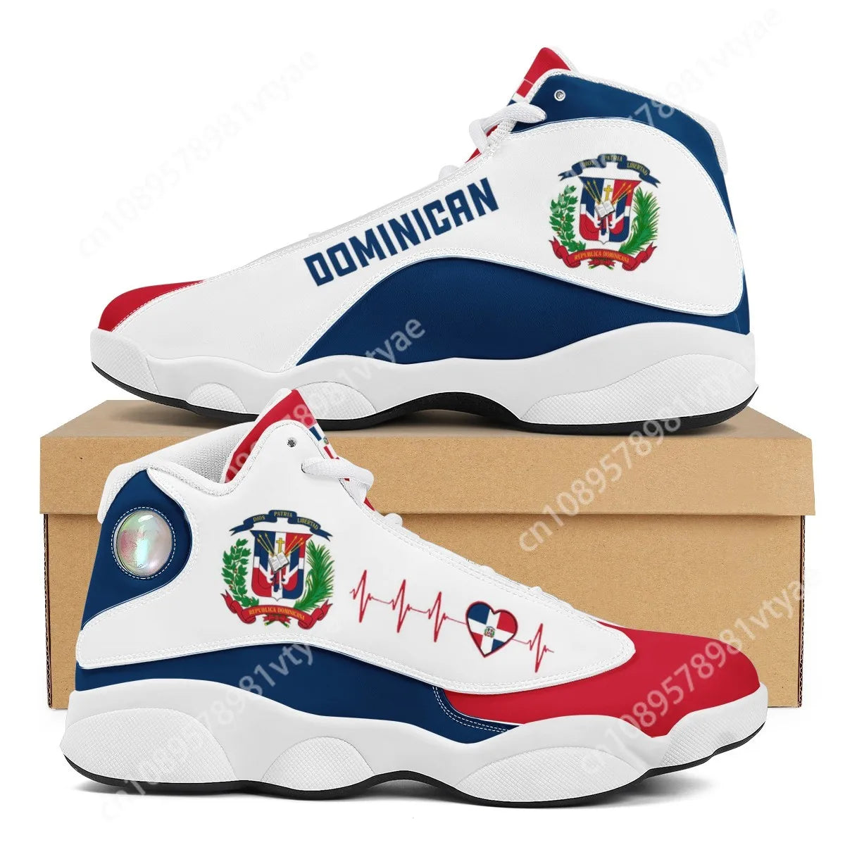 NLW "Orgullo" Dominican Heritage Basketball Shoes – Custom Print-On-Demand Sneakers